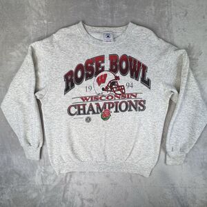 Vintage 1994 Wisconsin Badgers Rose Bowl Sweatshirt L Delta USA Made